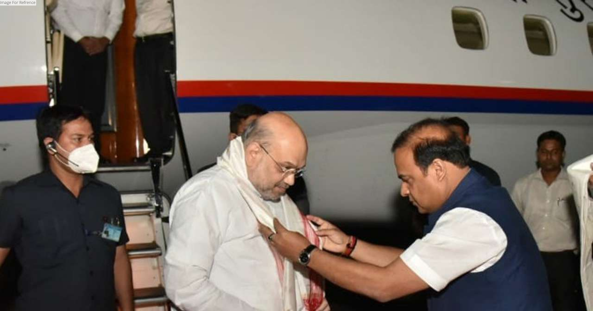 Union Home Minister Amit Shah arrives in Guwahati